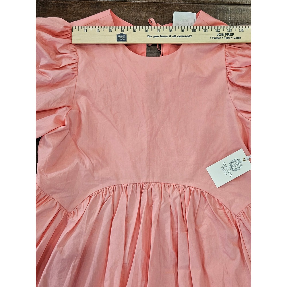 Hyacinth House Pink Puff Sleeve Mini Dress Babydoll Short Sleeve Small NWT - Picture 7 of 15